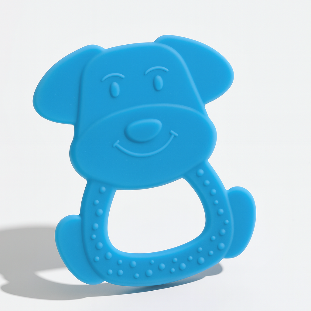 Blue Puppy Shaped Silicone Baby Teether 4 - 12 Months by Begin Baby Care