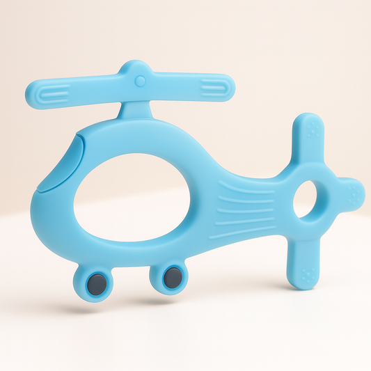 Blue Helicopter Silicone Baby Teether 0 - 6 Months Old from Begin Baby Care
