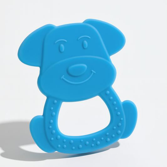 Blue Puppy Shaped Silicone Baby Teether 0 - 6 Months by Begin Baby Care