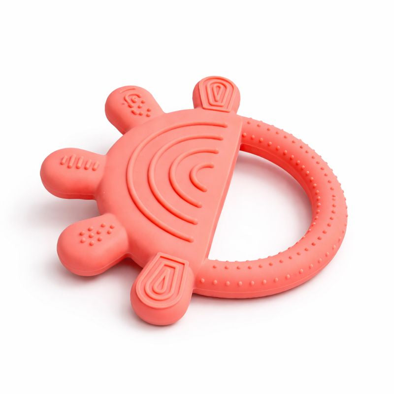 Pink Octopus Silicone Baby Teether Toy With EasyGrip for 4+ Months Old