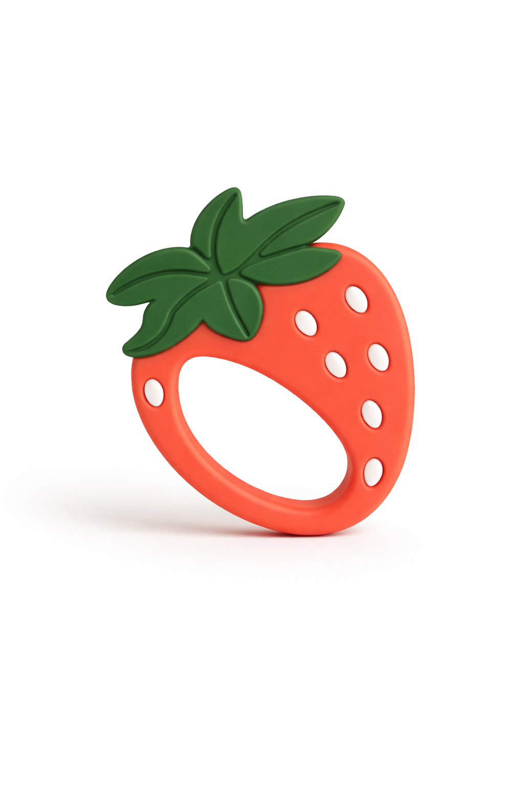 Strawberry Silicone Baby Teether & Toy with EasyGrip for 4+ Months Old from Begin Baby Care