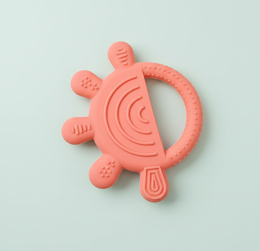 Pink Octopus Silicone Baby Teether Toy With EasyGrip for 4+ Months Old from Begin Baby Care